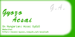 gyozo acsai business card