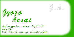 gyozo acsai business card